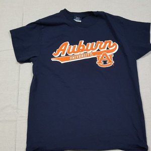 Auburn University Tigers T-Shirt Mens Size M Medium Short Sleeve Blue Orange